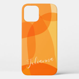 Abstracte vormen in Gele Gepersonaliseerde Naam va Case-Mate iPhone Case