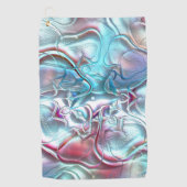 Abstracte vormen in glas, overbekleed op zandige t golfhanddoek (Voorkant)