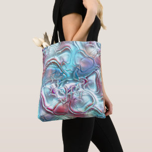 Abstracte vormen in glas, overbekleed op zandige t tote bag