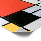 ABSTRACTE VORMEN IN STIJL VAN MONDRIAN MET STRESS POSTER (Hoek)