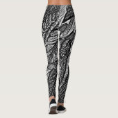 abstracte vormen in zwart-wit leggings (Achterkant)