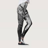 abstracte vormen in zwart-wit leggings (Rechts)