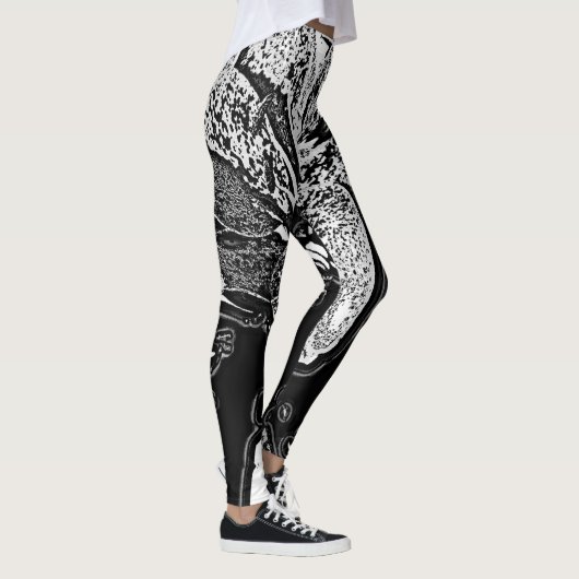 abstracte vormen in zwart-wit leggings (Rechts)