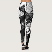 abstracte vormen in zwart-wit leggings (Achterkant)