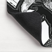 abstracte vormen in zwart-wit muismat (Hoek)