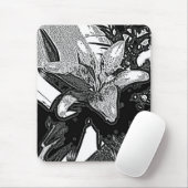 abstracte vormen in zwart-wit muismat (Met muis)