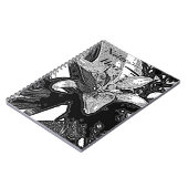 abstracte vormen in zwart-wit notitieboek (Linkerzijde)