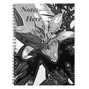 abstracte vormen in zwart-wit notitieboek