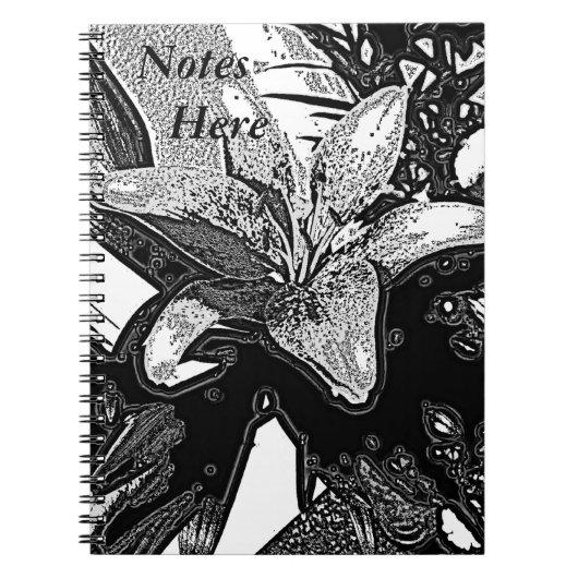 abstracte vormen in zwart-wit notitieboek (Voorkant)