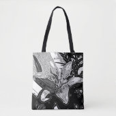 abstracte vormen in zwart-wit tote bag (Voorkant)