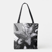 abstracte vormen in zwart-wit tote bag (Achterkant)