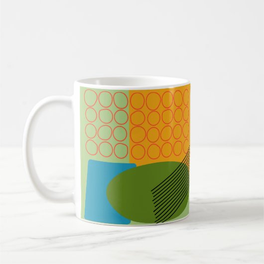 Abstracte vormen  koffiemok (Links)