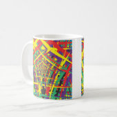 Abstracte vormen koffiemok (Voorkant links)