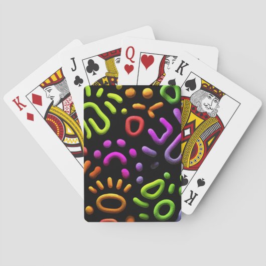 Abstracte vormen kunst pokerkaarten (Achterkant)