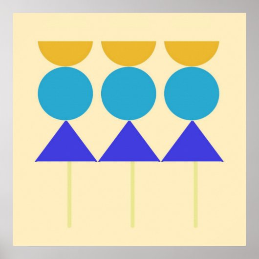 abstracte vormen kunst poster (Voorkant)