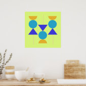 abstracte vormen kunst poster (Keuken)