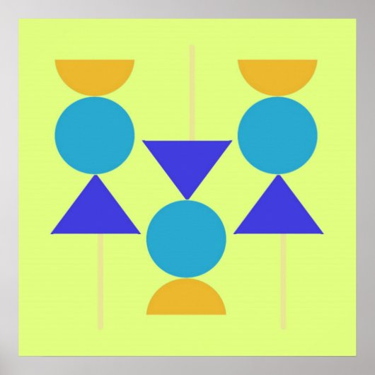 abstracte vormen kunst poster (Voorkant)