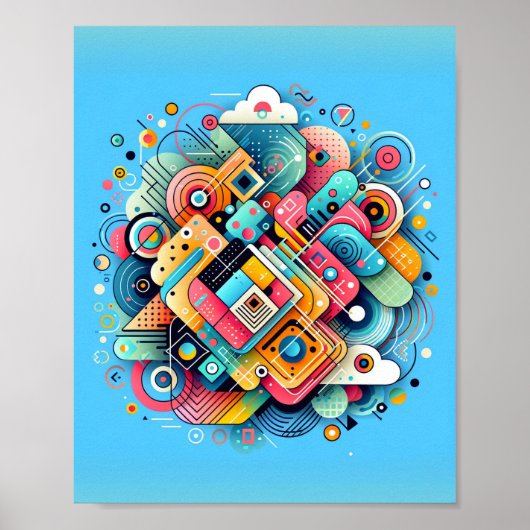 Abstracte Vormen Kunst Poster (Voorkant)