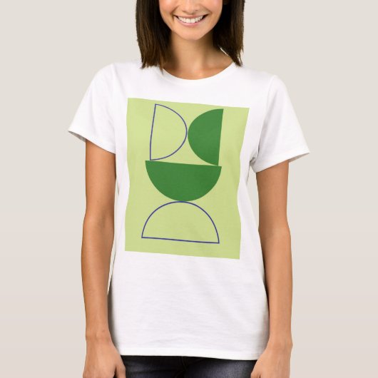 abstracte vormen kunst t-shirt (Voorkant)