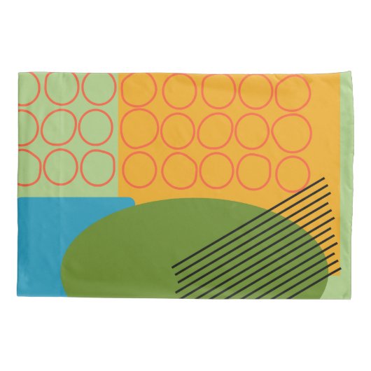 Abstracte vormen kussensloop (Achterkant)