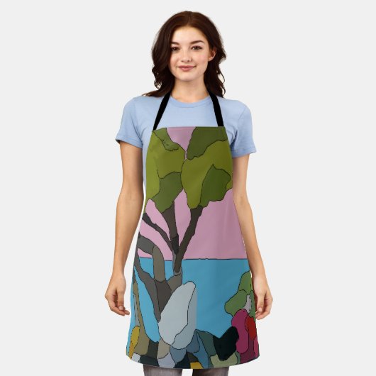 Abstracte vormen, Matisse stijl, voeg tekst, Schor Schort (Gedragen)