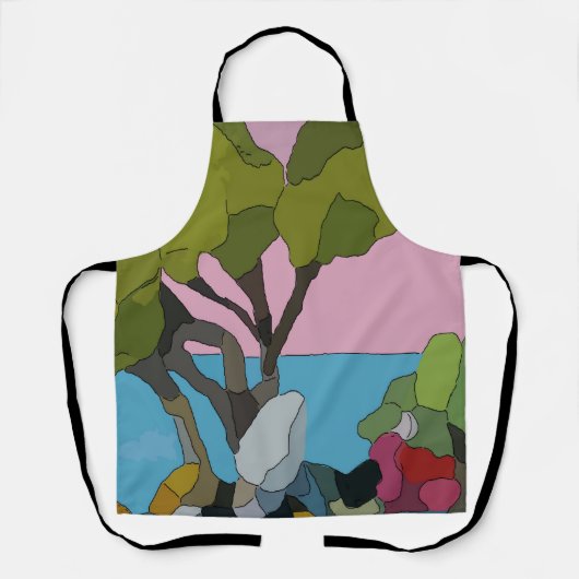 Abstracte vormen, Matisse stijl, voeg tekst, Schor Schort (Voorkant)