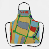 Abstracte vormen, Matisse stijl, voeg tekst, Schor Schort (Voorkant)