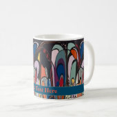 Abstracte vormen, Matisse stijl, voeg tekst toe, K Koffiemok (Voorkant rechts)