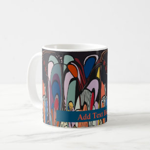 Abstracte vormen, Matisse stijl, voeg tekst toe, K Koffiemok