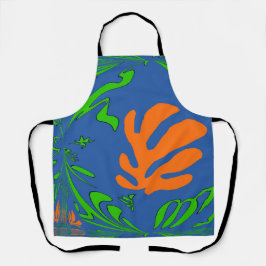 Abstracte vormen, Matisse stijl, voeg tekst toe, Schort