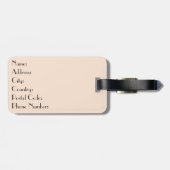 Abstracte vormen met bloemversiering bagagelabel (Achterkant horizontaal)