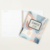 Abstracte vormen met bloemversiering planner (Display)