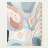 Abstracte vormen met bloemversiering planner (Achterkant)