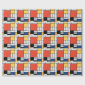 ABSTRACTE VORMEN MET EEN VERMINDERD MONDRIAN CADEAUPAPIER (Vlak)