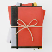 ABSTRACTE VORMEN MET EEN VERMINDERD MONDRIAN INPAKPAPIER VEL (In situ)