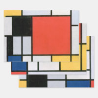 ABSTRACTE VORMEN MET EEN VERMINDERD MONDRIAN