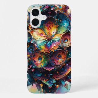 Abstracte vormen met levendige verlopen iPhone 16 plus hoesje