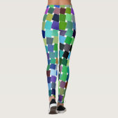 Abstracte vormen met veel kleuren leggings (Achterkant)