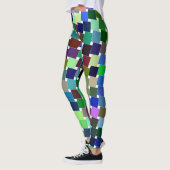 Abstracte vormen met veel kleuren leggings (Links)