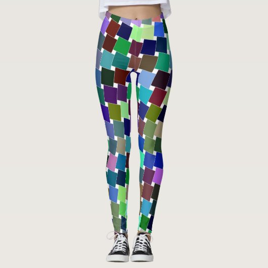 Abstracte vormen met veel kleuren leggings (Voorkant)
