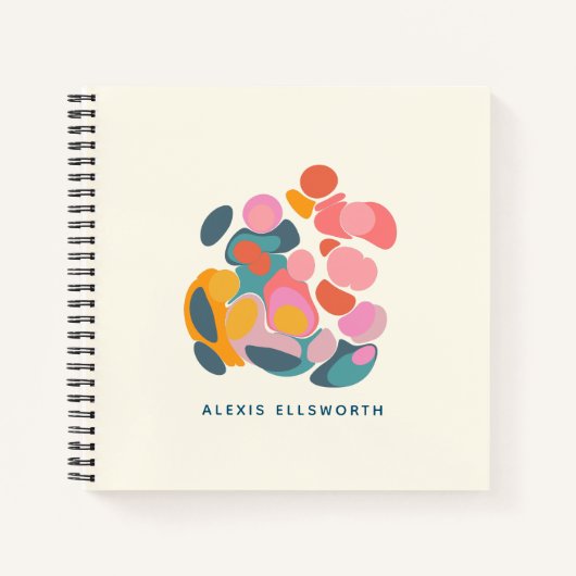 Abstracte vormen Modern Kunstontwerp op maat Notitieboek (Voorkant)