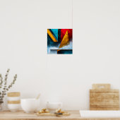 Abstracte Vormen 🎨✨ Moderne Geometrische Energie Poster (Keuken)