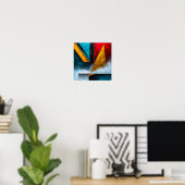 Abstracte Vormen 🎨✨ Moderne Geometrische Energie Poster (Thuiskantoor)