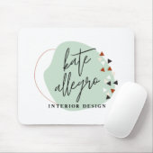 Abstracte vormen Moderne Logo op maat Muismat (Met muis)