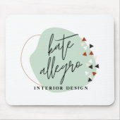 Abstracte vormen Moderne Logo op maat Muismat (Voorkant)