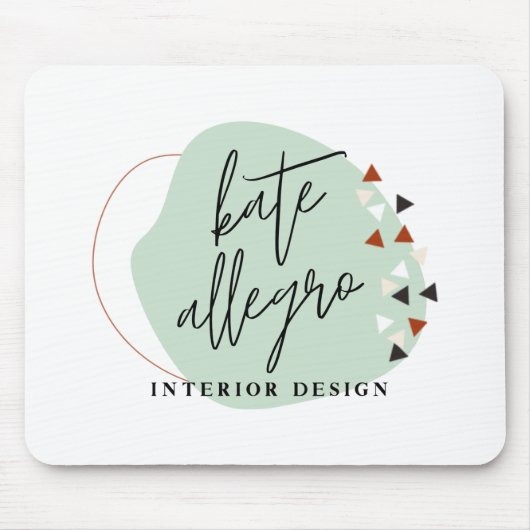 Abstracte vormen Moderne Logo op maat Muismat (Voorkant)