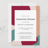 Abstracte vormen moderne repetitiediner kaart (Voorkant)