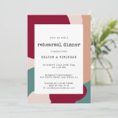 Abstracte vormen moderne repetitiediner kaart (Staand voorkant)