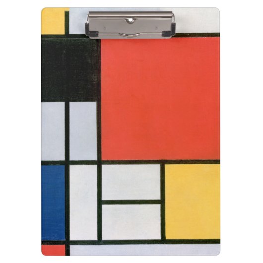Abstracte vormen Mondrian Klembord (Voorkant)