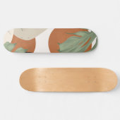 Abstracte vormen Monstera laat Finesse uit #1 #art Persoonlijk Skateboard (Horizontaal)